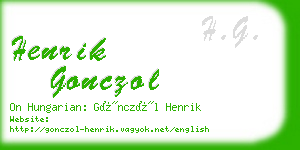 henrik gonczol business card
